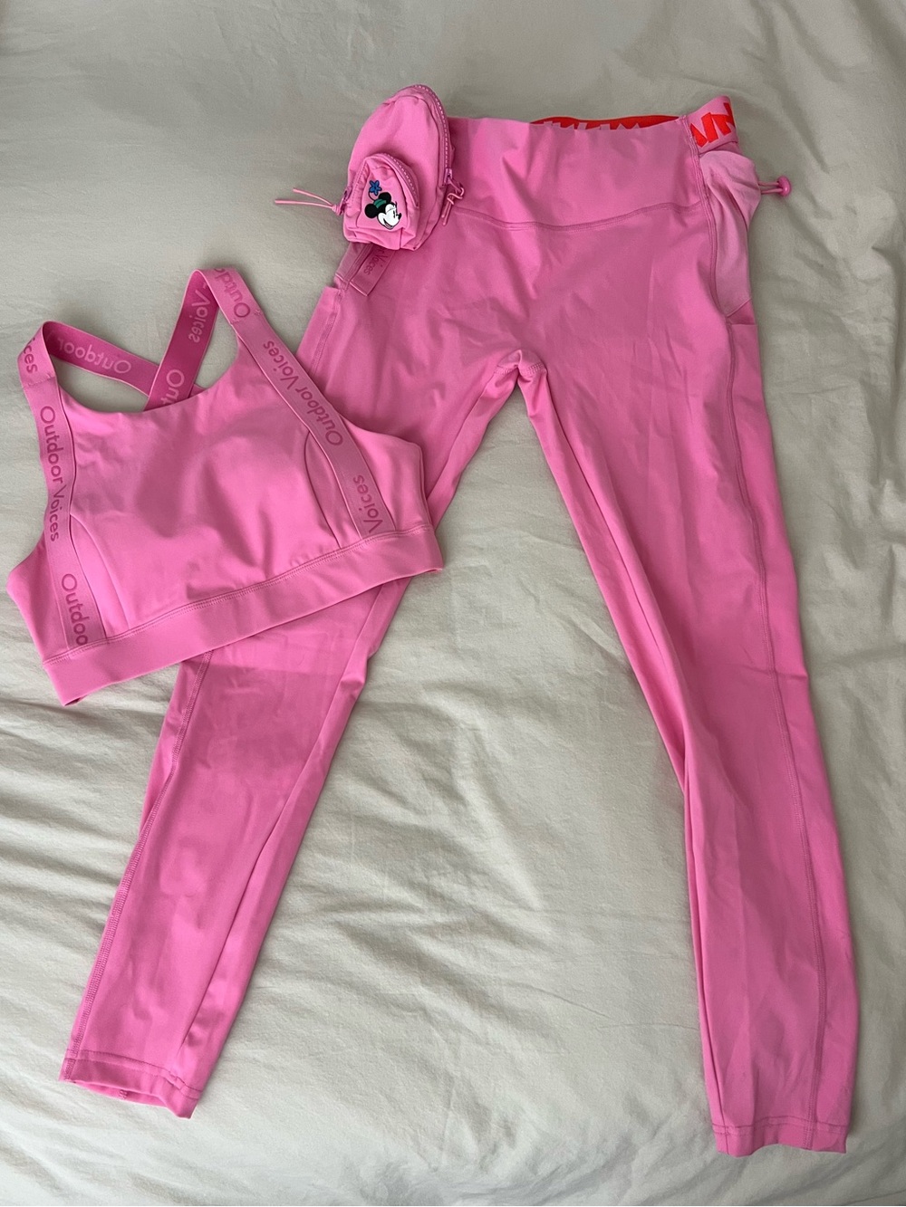 Outdoor Voices Disney Snacks Minnie Athletic Set - Pink / M
